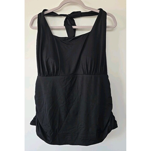 Lands' End Other - Lands End Black Halter Bandeau Tankini SWIM TOP 20W PLUS